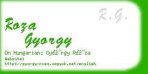 roza gyorgy business card